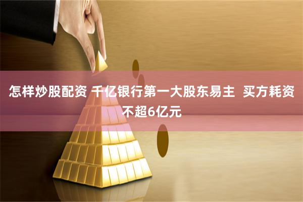 怎样炒股配资 千亿银行第一大股东易主  买方耗资不超6亿元